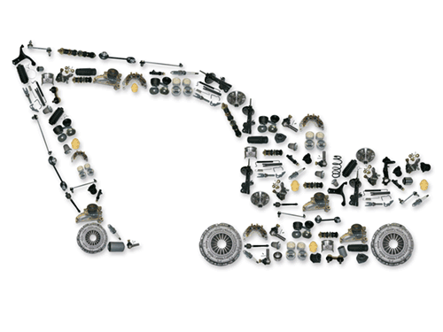 Spare Parts of an Excavator